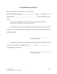 Charter Amendment - Change Main Office Location, Number of Directors, or Name of Bank - Arkansas, Page 3
