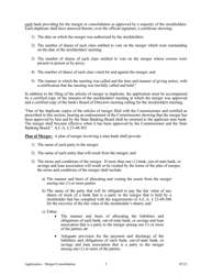 Application for Merger or Consolidation - Arkansas, Page 3