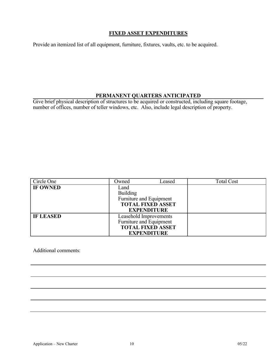 Application for Proposed State Bank Charter - Arkansas, Page 10