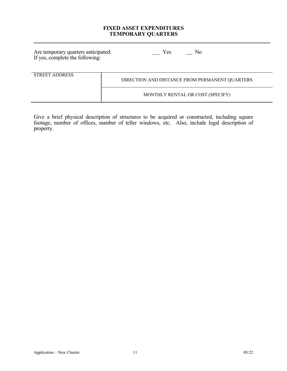 Application for Proposed State Bank Charter - Arkansas, Page 11