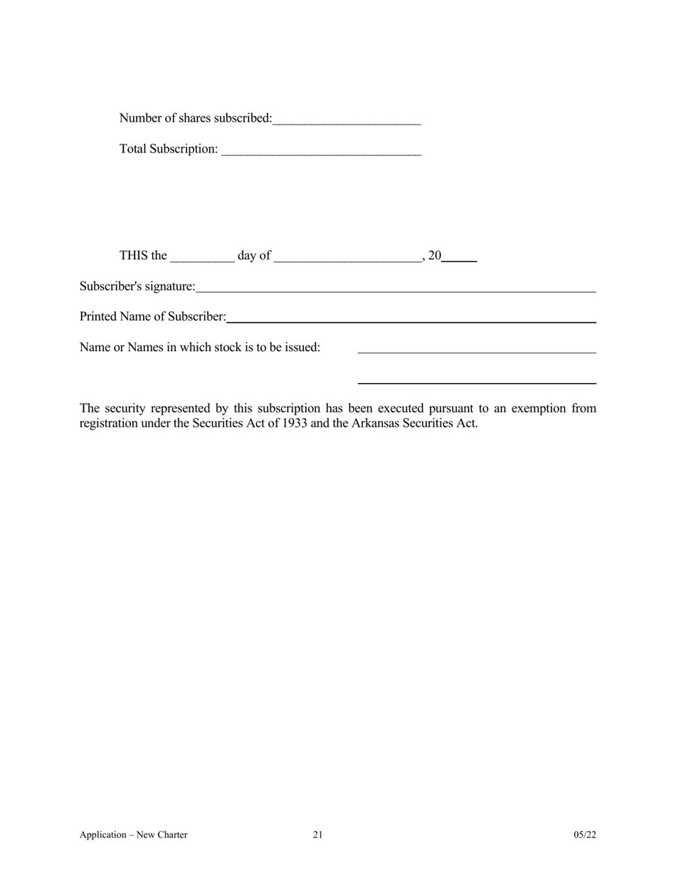Application for Proposed State Bank Charter - Arkansas, Page 21