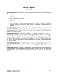 Application for Purchase of Assets or Assumption of Liabilities - Arkansas, Page 3