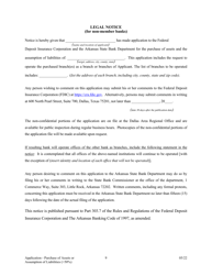Application for Purchase of Assets or Assumption of Liabilities - Arkansas, Page 9