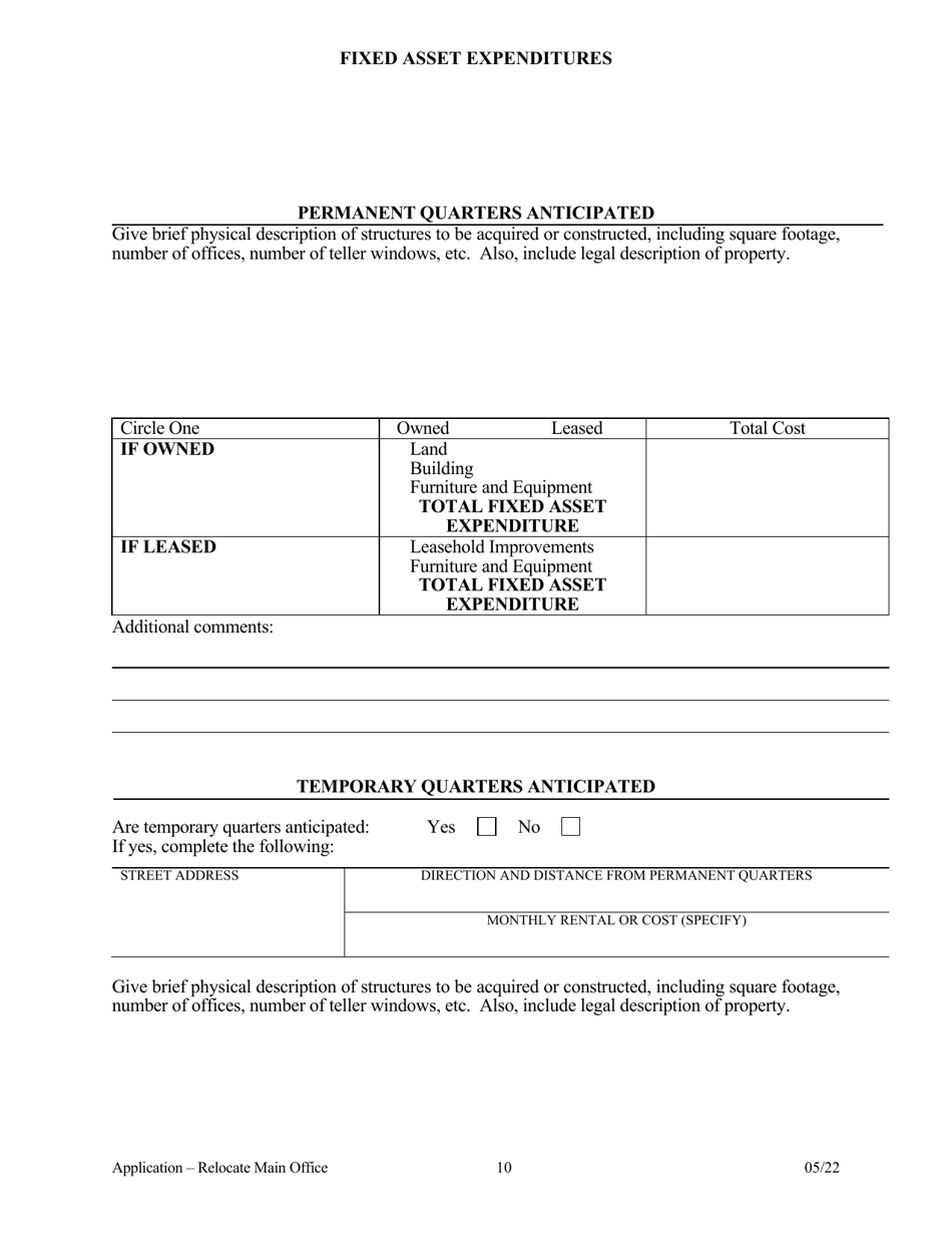Application to Relocate Main Office - Arkansas, Page 11