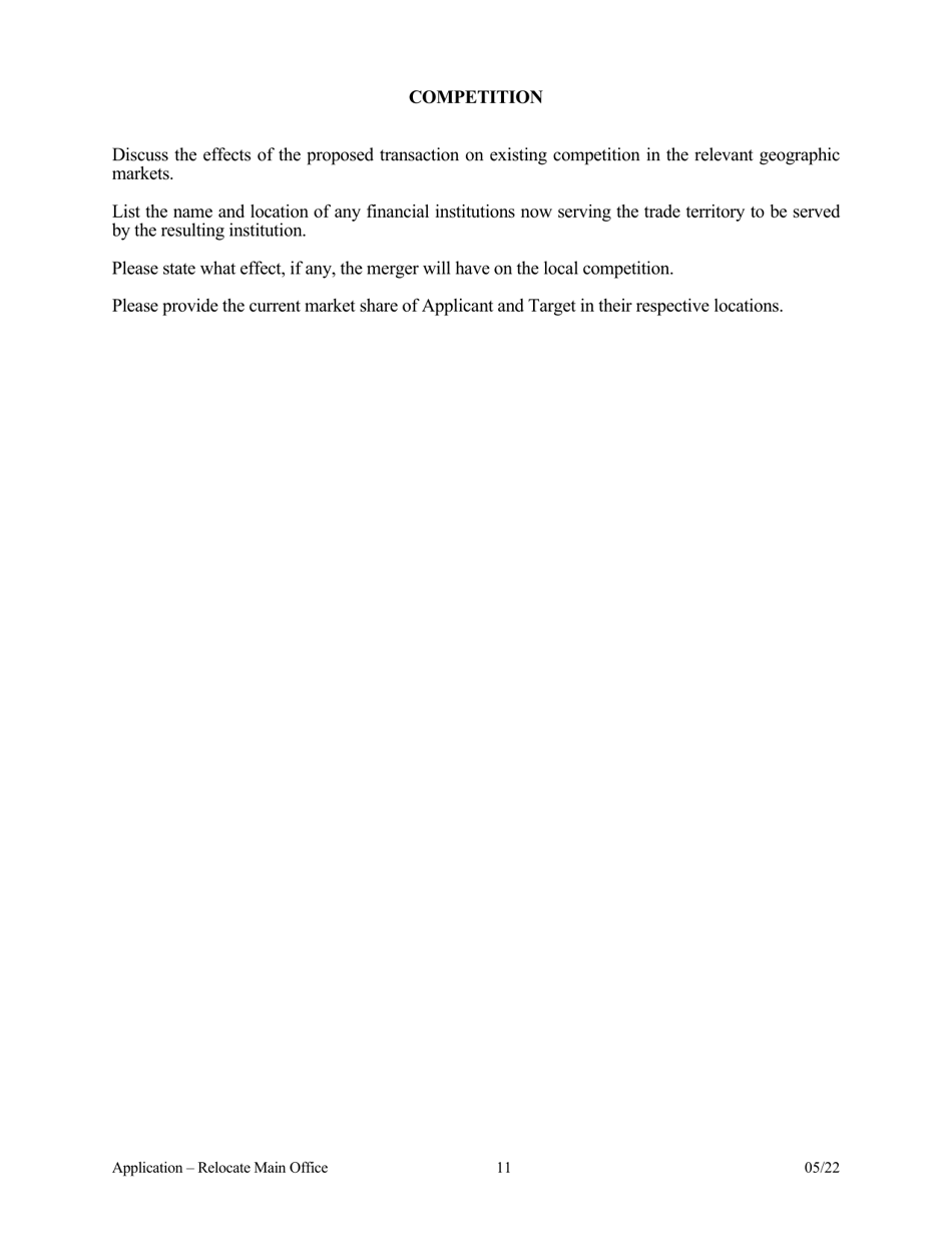 Application to Relocate Main Office - Arkansas, Page 12