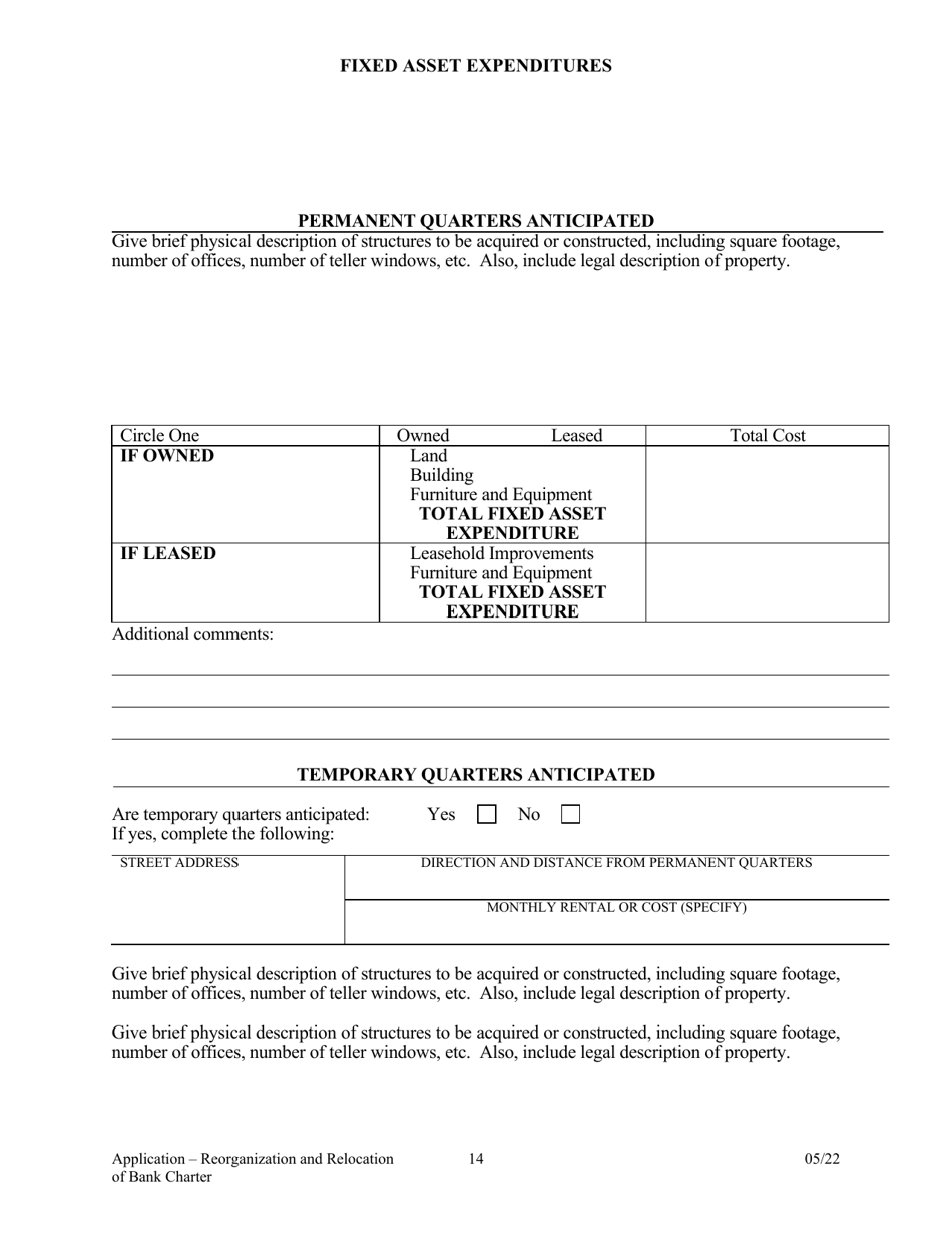 Application to Reorganize and Relocate Bank Charter - Arkansas, Page 14
