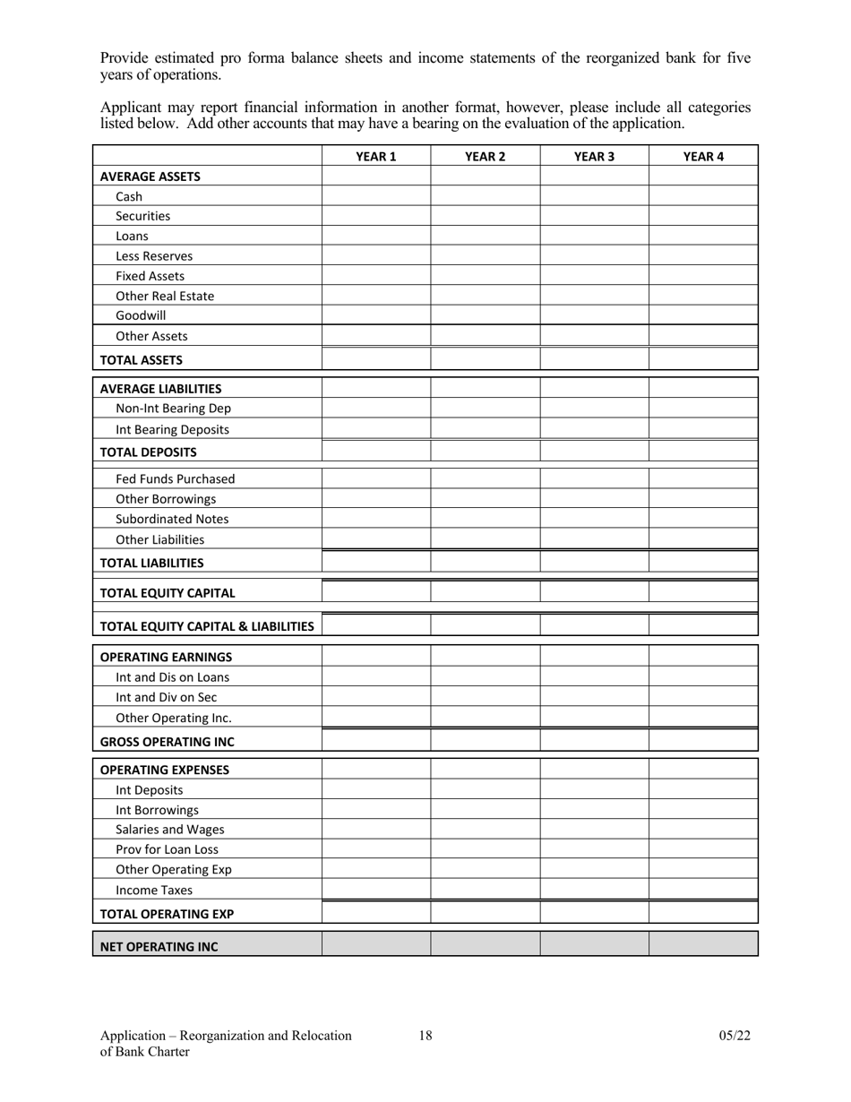Application to Reorganize and Relocate Bank Charter - Arkansas, Page 18