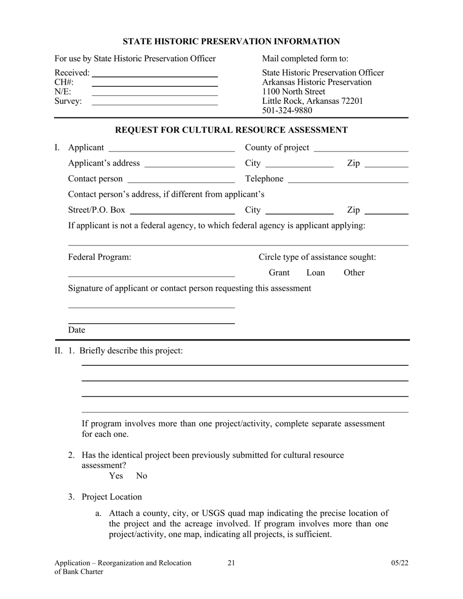 Application to Reorganize and Relocate Bank Charter - Arkansas, Page 21