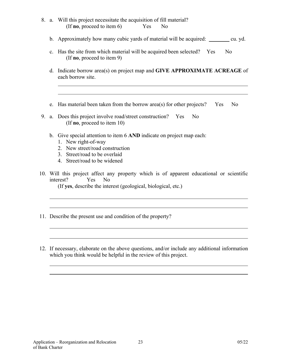 Application to Reorganize and Relocate Bank Charter - Arkansas, Page 23