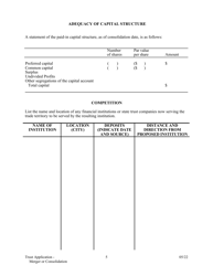 Application for Merger or Consolidation of a State-Chartered Trust Company - Arkansas, Page 5