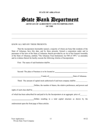 Application for Proposed Private State Trust Company - Arkansas, Page 13