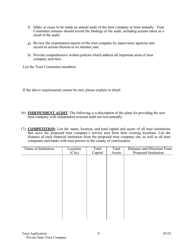 Application for Proposed Private State Trust Company - Arkansas, Page 9