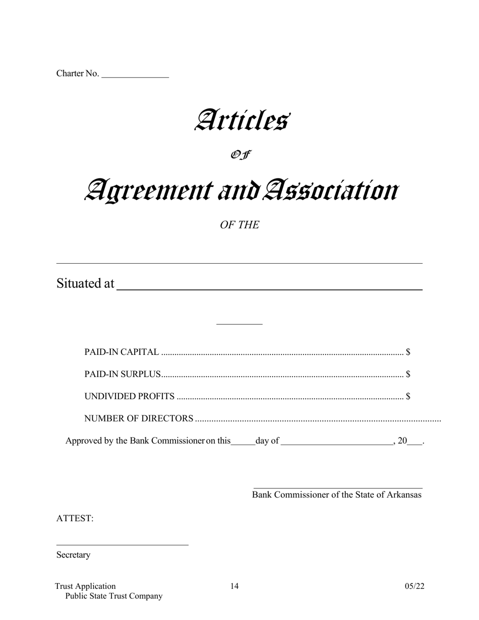 Application for Proposed State Trust Company - Arkansas, Page 14
