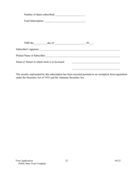 Application for Proposed State Trust Company - Arkansas, Page 22