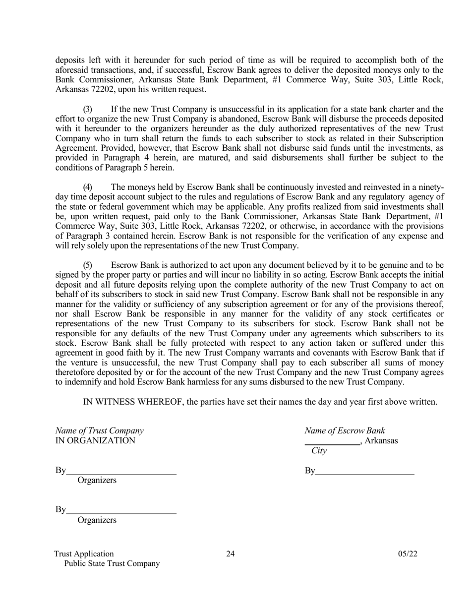 Application for Proposed State Trust Company - Arkansas, Page 24