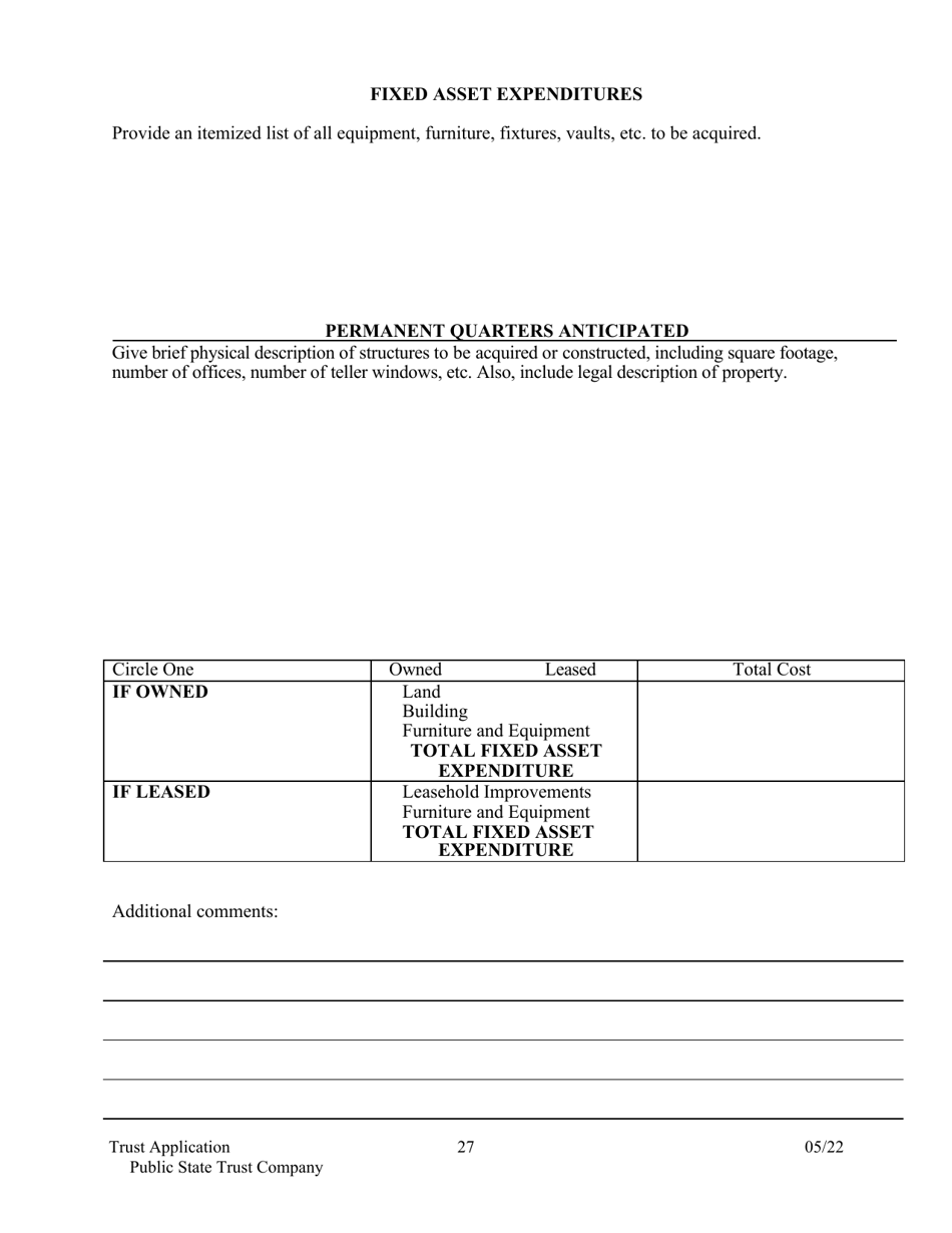 Application for Proposed State Trust Company - Arkansas, Page 27
