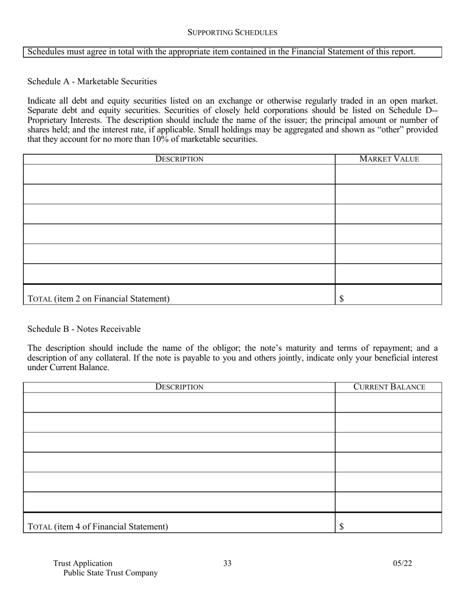 Application for Proposed State Trust Company - Arkansas, Page 33
