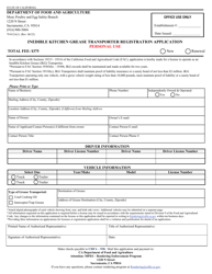 Document preview: Form 79-012A(1) Inedible Kitchen Grease Transporter Registration Application - Personal Use - California