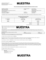 Formulario CDF-005PE Prevencion De Plagas Y Enfermedades De Los Citricos Remesa De Evaluacion Mensual De La Tarifa Anterior - California (Spanish), Page 2