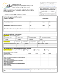 Form 517-004A Egg Handler and Producer Registration Form - California, Page 3