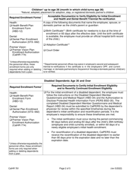 Form CALHR781 Dependent Eligibility Verification Checklist - California, Page 2