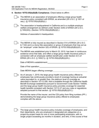 Form SB326 (SB718:2) Application Form for Multiple Employer Welfare Arrangement (Mewa) Registration - California, Page 3