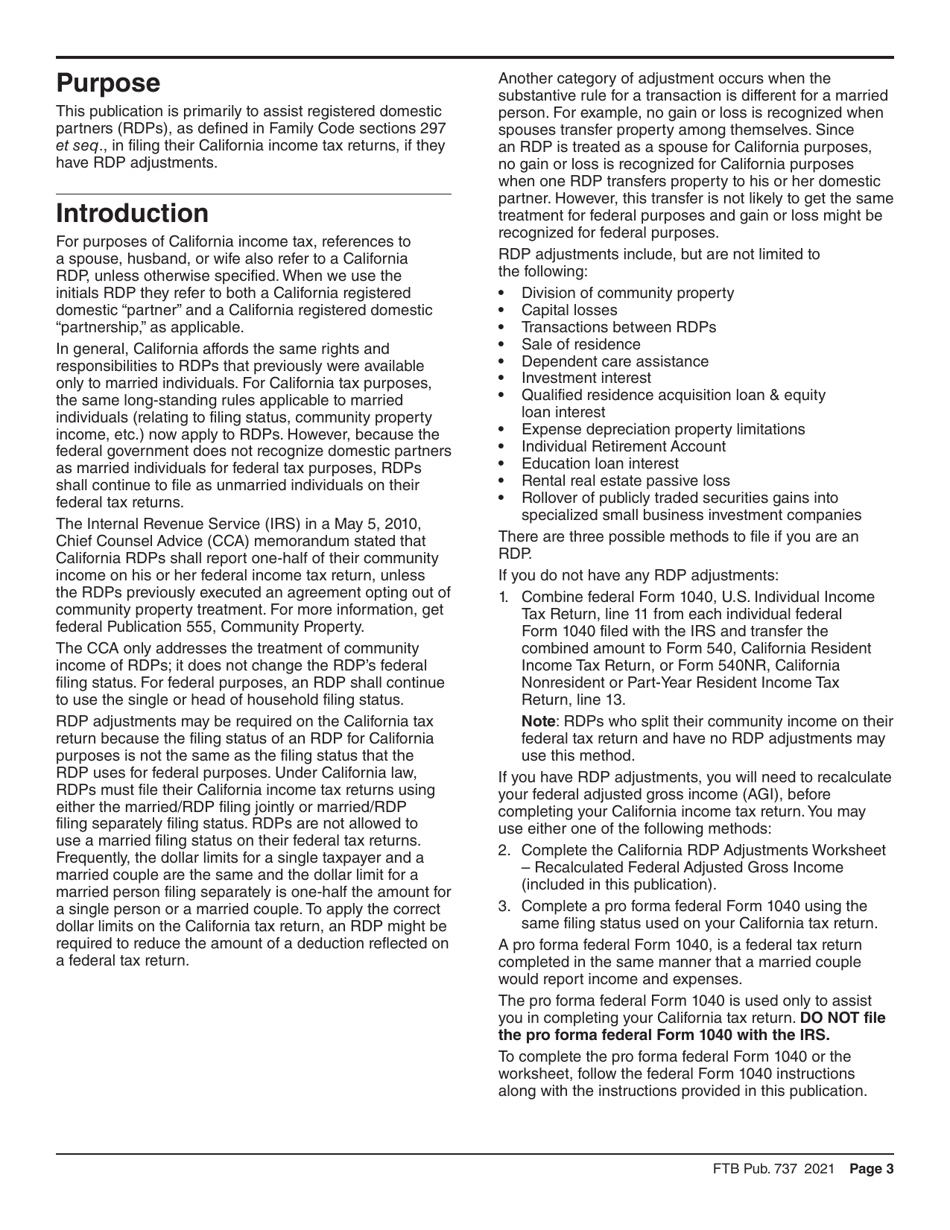 Form Ftb737 2021 Fill Out Sign Online And Download Fillable Pdf California Templateroller 4232