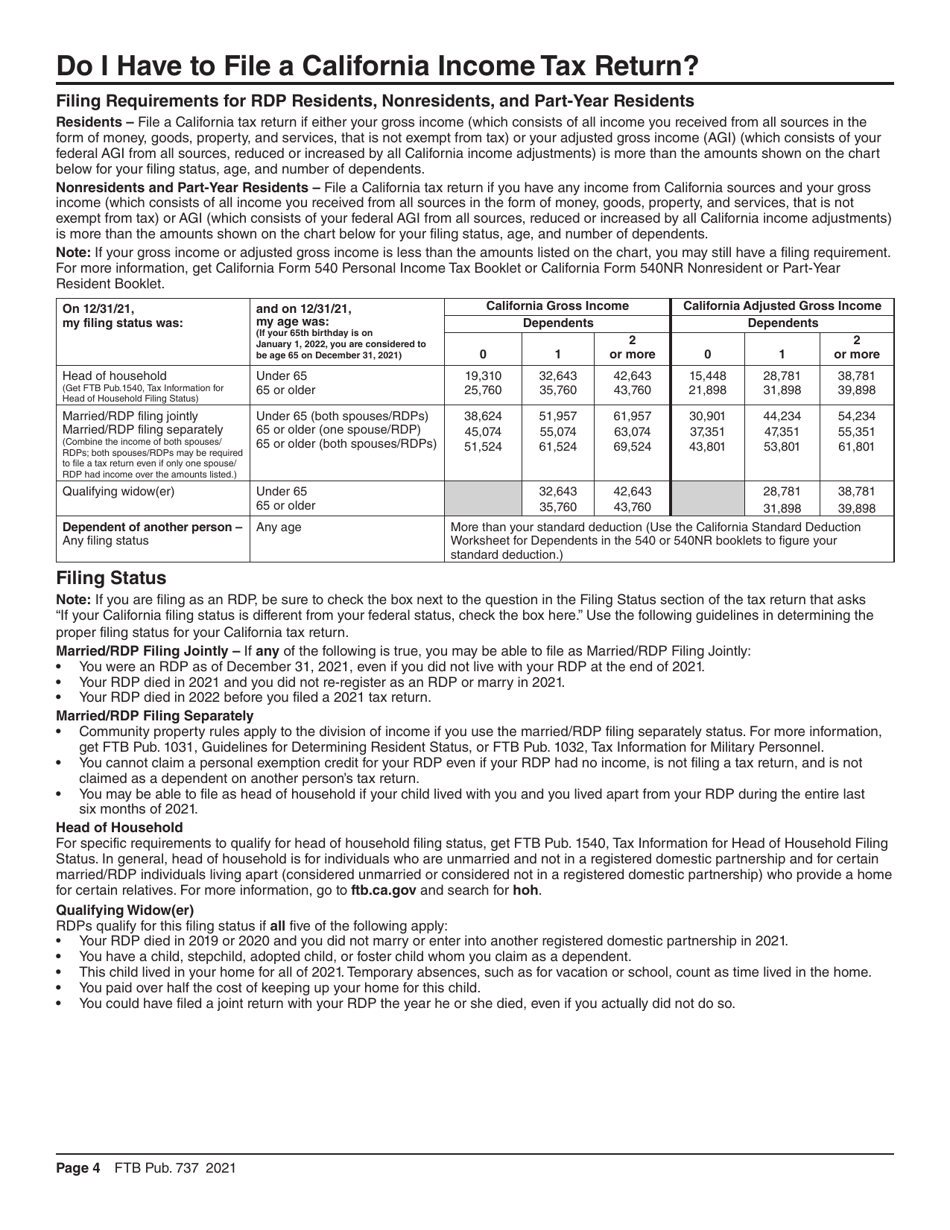 Form Ftb737 2021 Fill Out Sign Online And Download Fillable Pdf California Templateroller 0327