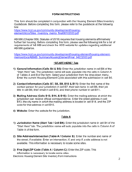 Instructions for Electronic Housing Element Sites Inventory Form - California, Page 2