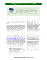 Civil Rights Pre-award Survey for the Child and Adult Care Food Program (CACFP) - Connecticut, Page 3