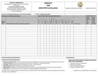 Form SOP-ER-02:1 Request for Analysis - Connecticut, Page 2
