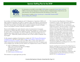 Sponsor Staffing Plan for the Summer Food Service Program (Sfsp) - Connecticut, Page 3