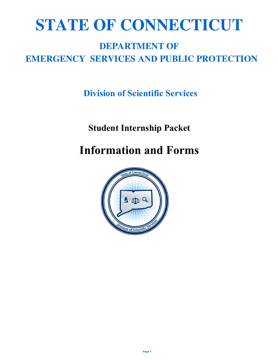 Despp Internship Forensic Lab Application - Connecticut, Page 1