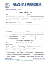 Incident Report Form - Connecticut