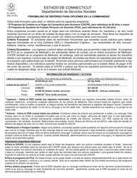 Formulario W-1487S El Formulario De Referido Para Opciones En La Communidad - Connecticut (Spanish)