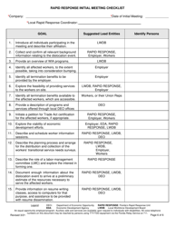 On-Site/Remote Rapid Response Report &amp; Initial Meeting Checklist - Florida, Page 6