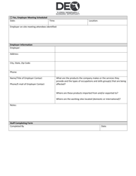 Rapid Response - Employer Research &amp; Initial Contact Form - Florida, Page 3