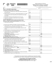 Form CPT Alabama Business Privilege Tax Return and Annual Report - Alabama, Page 2