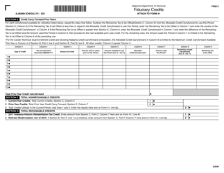 Form 41 Schedule FC Fiduciary Credits - Alabama, Page 6