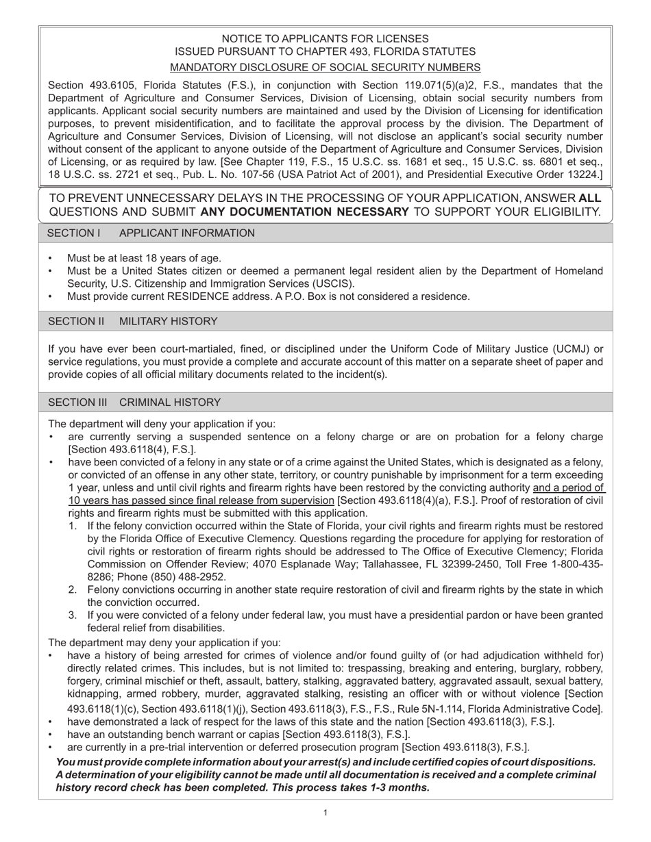 Form FDACS-16020 - Fill Out, Sign Online And Download Printable PDF ...