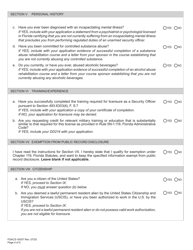 Form FDACS-16007 Application for Class &quot;d&quot; Security Officer License - Florida, Page 10