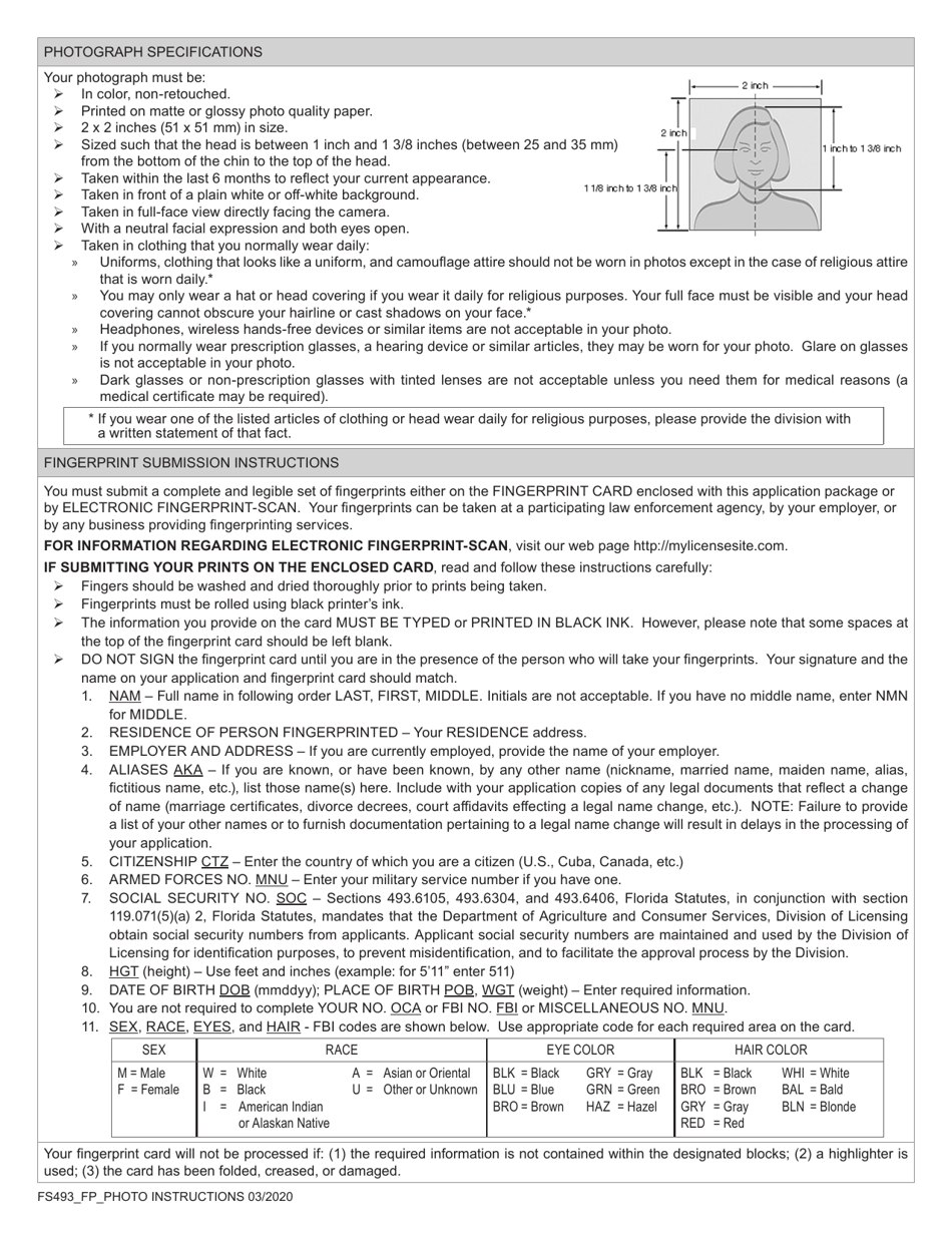Form FDACS-16007 Application for Class d Security Officer License - Florida, Page 6