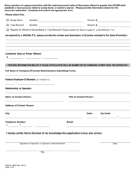 Form FDACS-10951 Game Promotion Filing Application - Florida, Page 5