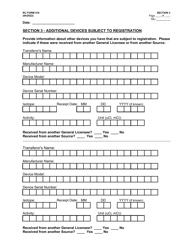 RC Form 510 Registration of Generally Licensed Devices - Arkansas, Page 6
