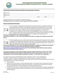 DEP Form 55-230 Federal Funding Accountability and Transparency Act Form - Subaward to a Recipient - Florida, Page 3