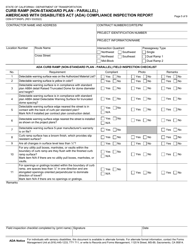 Form CEM-5773NSPL Curb Ramp (Non-standard Plan - Parallel) Americans With Disabilities Act (Ada) Compliance Inspection Report - California, Page 5
