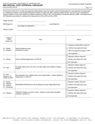 Form LAPG6-B Hbp Special Cost Approval Checklist - California