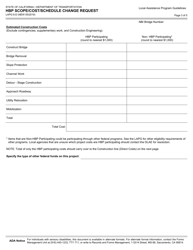 Form LAPG6-D Hbp Scope/Cost/Schedule Change Request - California, Page 3