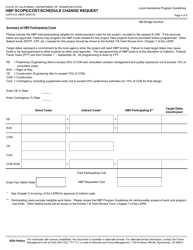 Form LAPG6-D Hbp Scope/Cost/Schedule Change Request - California, Page 4