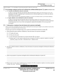 Formulario CH-160 Solicitud Para Mantener Confidencial La Informacion De Un Menor De Edad - California (Spanish), Page 5